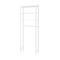 Alaterre Furniture Dover Over Toilet Organizer with Open Shelving, Bathroom Shelf with 2 Towel Rods ANDO724WH - alternate 7